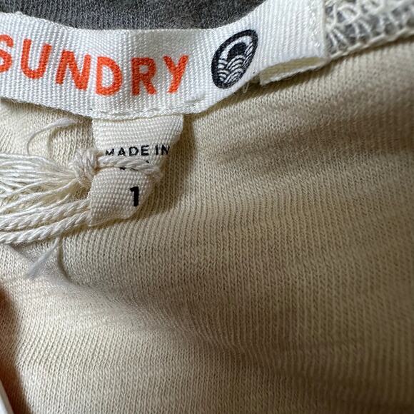 Sundry Gray and Cream Striped Skirt - Picture 4 of 5